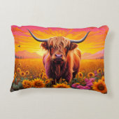 サンライズのひまわりハイランドカウイ アクセントクッション (裏面)