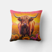 サンライズのひまわりハイランドカウイ クッション (裏面)