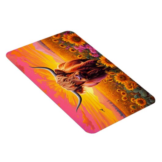 サンライズのひまわりハイランドカウイ マグネット (右側)