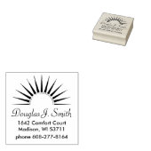 サンライズのロゴ金ゴールドシルバーII +あなたのバックグラー。&アイディア ラバースタンプ (押印)