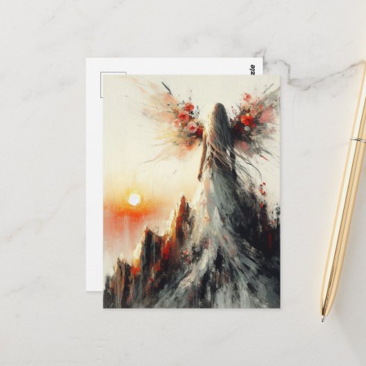 サンライズの山の美しい妖精 ポストカード (正面/裏面インサイチュ)