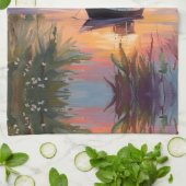 サンライズの帆船 キッチンタオル (折り畳み)