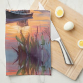 サンライズの帆船 キッチンタオル (四つ折り)