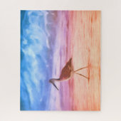 サンライズの朝の散歩ビーチ ジグソーパズル (縦)