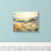 サンライズの草地 キャンバスプリント (インサイチュ (ウッドフロア))