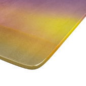 サンライズの草深い丘にかわいい白いバニーラビット カッティングボード (角)