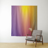 サンライズの草深い丘にかわいい白いバニーラビット タペストリー (インサイチュ)