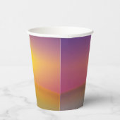 サンライズの草深い丘にかわいい白いバニーラビット 紙コップ (右)