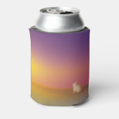 サンライズの草深い丘にかわいい白いバニーラビット 缶クーラー (缶裏面)