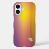 サンライズの草深い丘にかわいい白いバニーラビット Case-Mate iPhoneケース (裏面)