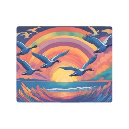 サンライズアットザビーチ メタルプリント