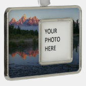 サンライズアットシュヴァバッカーランディングアットグランドテトン シルバープレートフレームオーナメント (右)