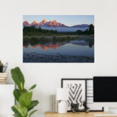 サンライズアットシュヴァバッカーランディングアットグランドテトン ポスター (ホームオフィス)