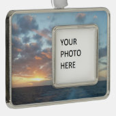 サンライズアットシーIパステルシースケープ シルバープレートフレームオーナメント (右)