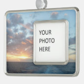 サンライズアットシーIパステルシースケープ シルバープレートフレームオーナメント (左)