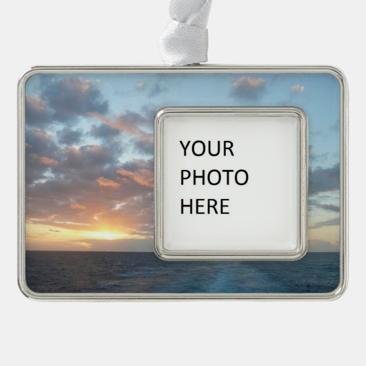 サンライズアットシーIパステルシースケープ シルバープレートフレームオーナメント (正面)