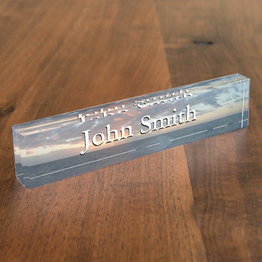 サンライズアットシーIパステルシースケープ デスクネームプレート (側面)