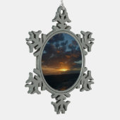 サンライズアットシーII海シースケープ スノーフレークピューターオーナメント (左)