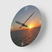 サンライズアットシーIII海ホライゾンシースケープ ラウンド壁時計 (傾斜)