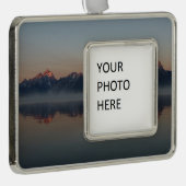 サンライズアットジャクソンダムグランドテトンナショナルパーク シルバープレートフレームオーナメント (右)