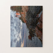 サンライズアットバスハーバーライトハウスインアカディア ジグソーパズル (縦)