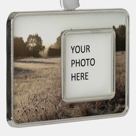 サンライズアットベアバレートレイルヘッドランドスケープ シルバープレートフレームオーナメント (右)