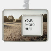 サンライズアットベアバレートレイルヘッドランドスケープ シルバープレートフレームオーナメント (正面)