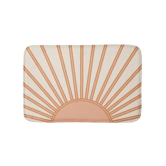 サンライズアーストーンズテラコッタレトロサンシャイン バスマット (正面)