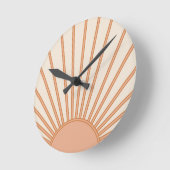 サンライズアーストーンズテラコッタレトロサンシャイン ラウンド壁時計 (傾斜)