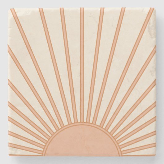 サンライズアーストーンテラコッタレトロサンシャイン ストーンコースター (正面)