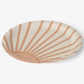 サンライズアーストーンテラコッタレトロサンシャイン ペーパープレート (アングル)