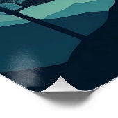 サンライズアートとマウンテンシルエット ポスター (コーナー)