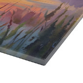 サンライズウォーターカラーアートで帆船 カッティングボード (角)