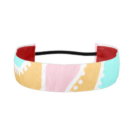 サンライズエスニックサークル – ピンクピーチターコイズ アスレチックヘッドバンド