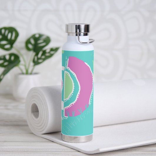 サンライズエスニックサークル – ミントスペアミントピンク ウォーターボトル (ヨガ)