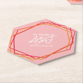 サンライズオレンジピンクブライトバラピンクレッド結婚ズ ペーパーコースター (アングル)