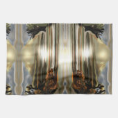 サンライズオンザデザートサウスウエスタン抽象芸術アート キッチンタオル (横)