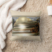 サンライズオンザデザートサウスウエスタン抽象芸術アート クッション (ブランケット)