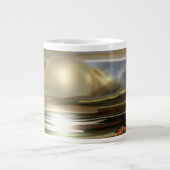 サンライズオンザデザートサウスウエスタン抽象芸術アート ジャンボコーヒーマグカップ (正面)