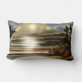 サンライズオンザデザートサウスウエスタン抽象芸術アート ランバークッション