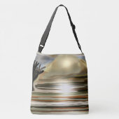 サンライズオンザデザートサウスウエスト抽象芸術アート クロスボディバッグ (裏面)