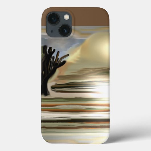 サンライズオンザデザートサウスウエスト抽象芸術アート Case-Mate iPhoneケース (裏面)