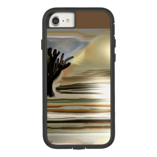 サンライズオンザデザートサウスウエスト抽象芸術アート Case-Mate iPhoneケース (裏面)