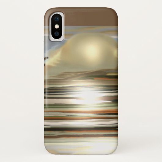 サンライズオンザデザート抽象芸術アート Case-Mate iPhoneケース (裏面)