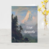 サンライズオンザマッターホルン悔やみや弔慰 カード (黄色い花)