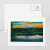 サンライズオン山アダムスfrom Trout Lake, WA ポストカード (正面/裏面)