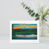 サンライズオン山アダムスfrom Trout Lake, WA ポストカード (スタンド正面)