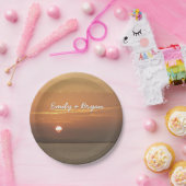 サンライズオーバーアルバIシカリブのェスケープ ペーパープレート (パーティー)