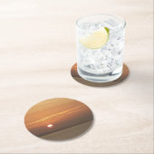 サンライズオーバーアルバIシカリブのェスケープ ラウンドペーパーコースター (インサイチュ)