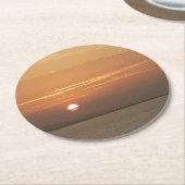 サンライズオーバーアルバIシカリブのェスケープ ラウンドペーパーコースター (アングル)